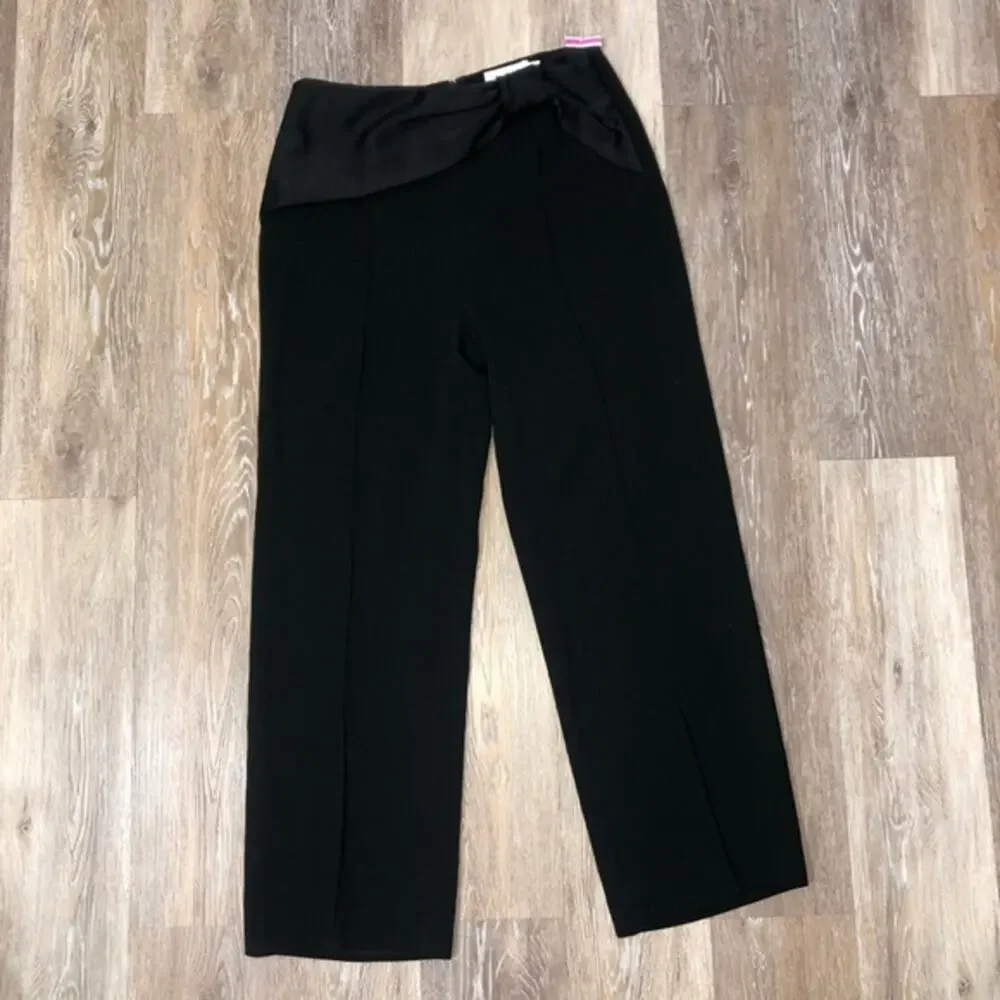 Jonathan Simkhai Sonia Bow Embellished Flare Pants 6 NWOT